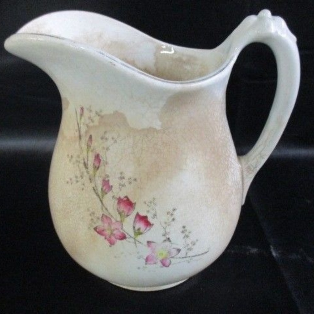 HH Voorhees Porcelain Pitcher Estimated 100yrs+